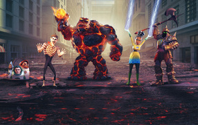 Постер нового анимационного мультфильма Мегамозг против Синдиката Рока