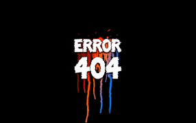 Ошибка error 404 на черном фоне