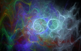 Blurred abstract pattern with colorful lines