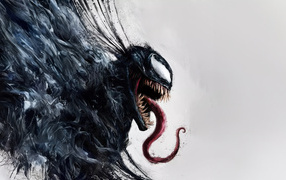 Монстр на сером фоне в фильма Веном: Последний танец, 2024