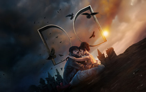 Постер нового фильма Ворон с главными героями, 2024