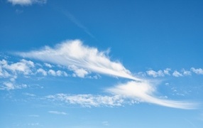 Beautiful blue clear sky with white clouds