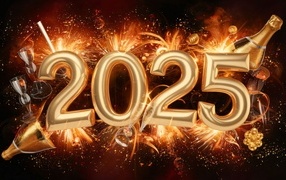 Открытка на новый год 2025