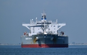 Large ship Nissos Delos at sea