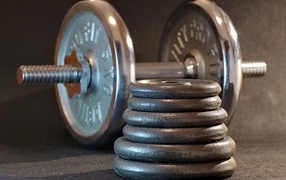 Гантеля с тяжелыми дисками