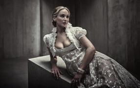 Американская актриса Дженнифер Лоуренс  в красивом платье