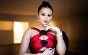 Певица и актриса Селена Гомес в красивом наряде