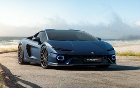 Автомобиль Lamborghini Temerario у моря