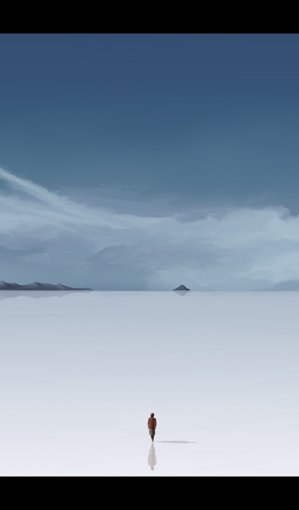 Один на солевом озере