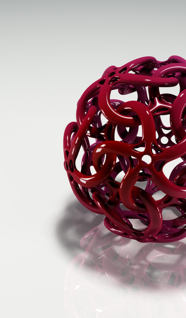 Красный 3 мерный шар