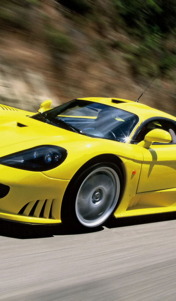 Saleen S7 желтый автомобиль