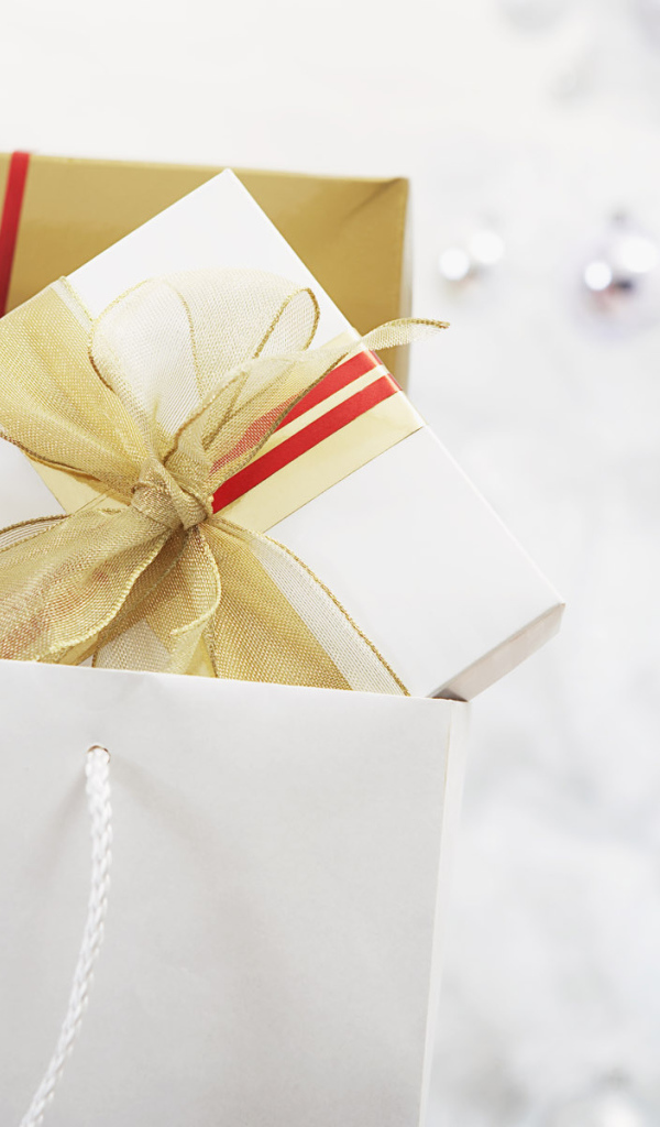 Пакет с подарками на Рождество