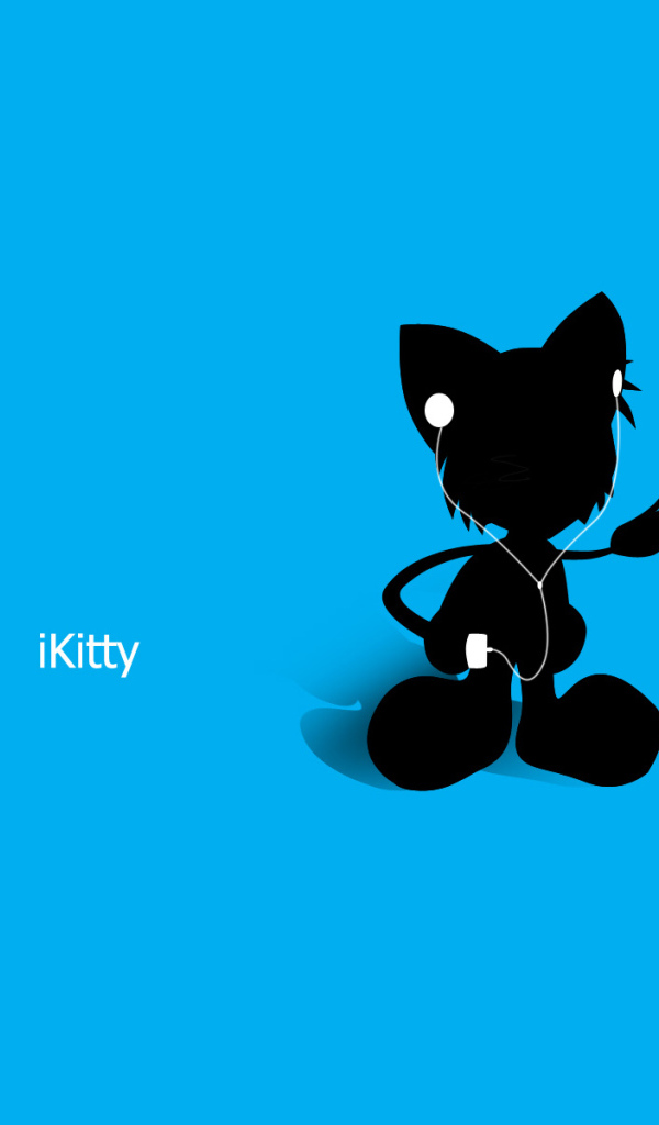 Котенок с mp3 плеером iPod