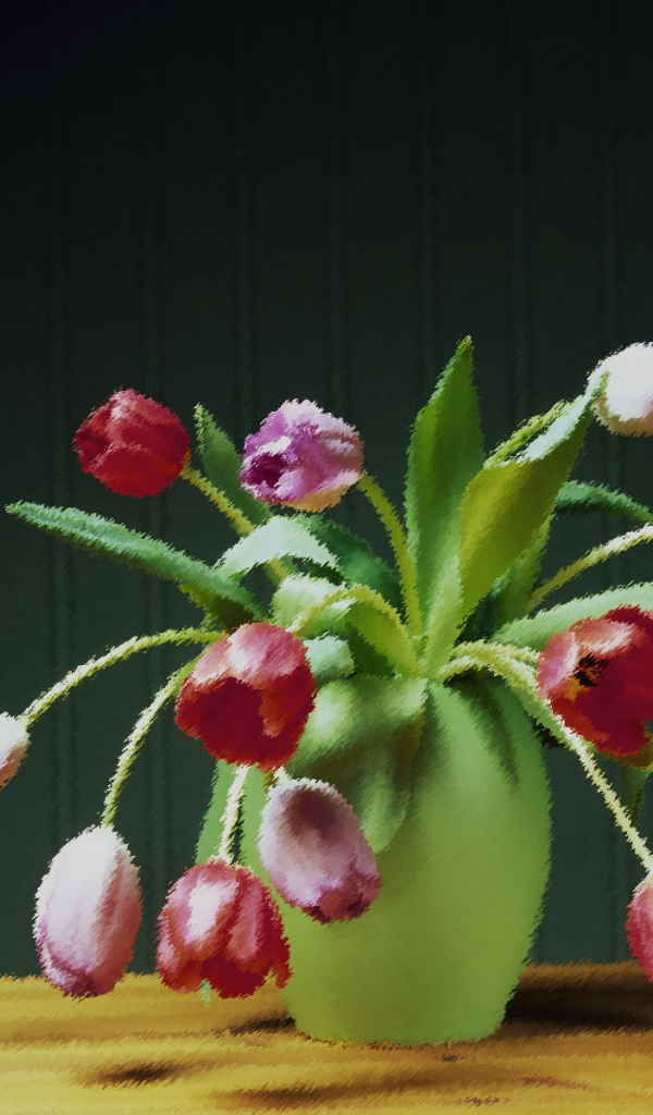 Нарисованные цветы