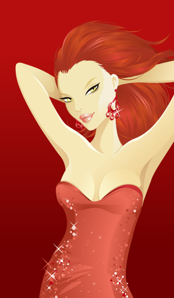 Женщина в красном