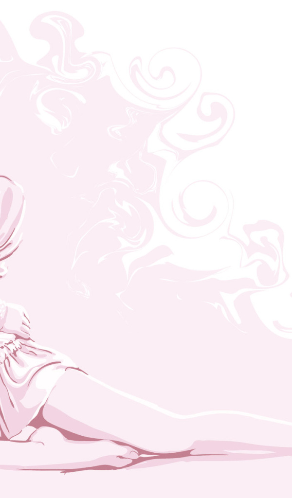 девушка в розовом