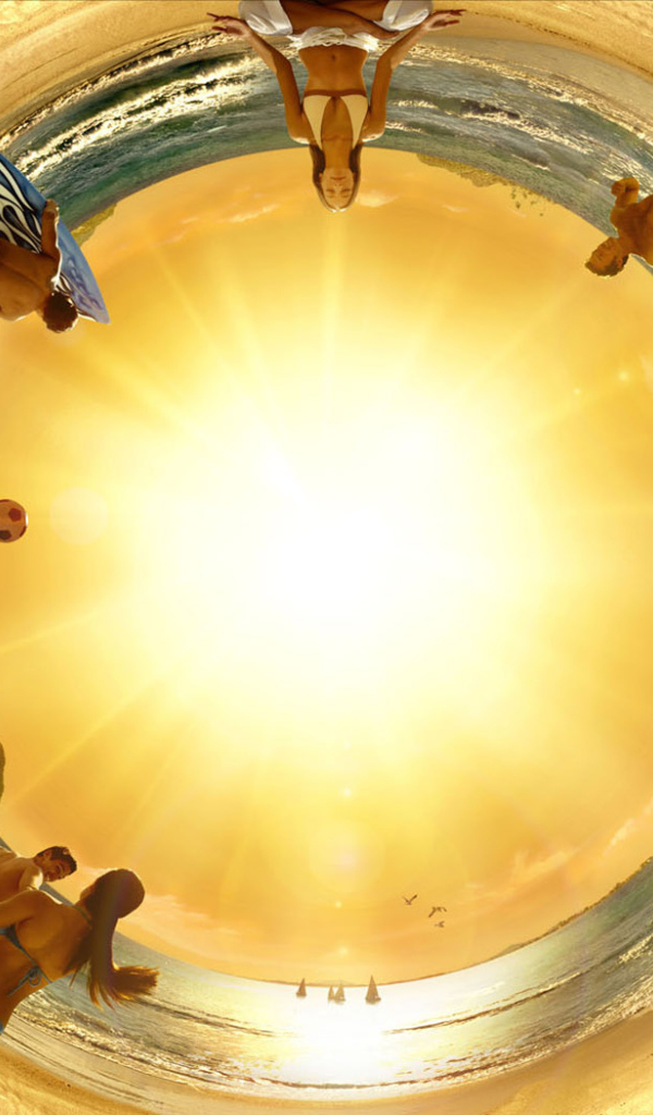 Летний пляж