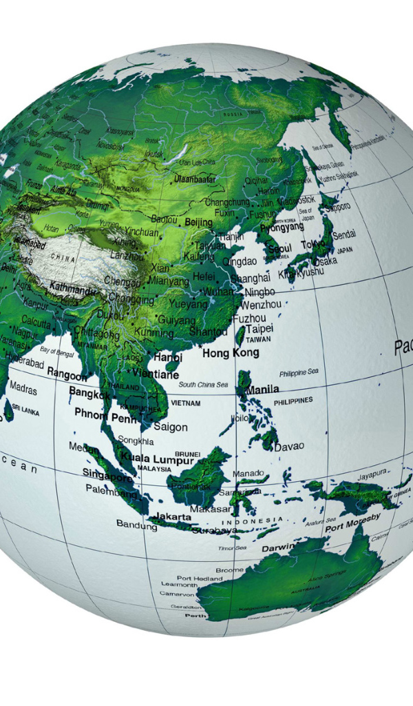 Карта земного шара