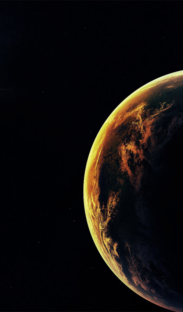 Солнечное затмение / Вид из космоса