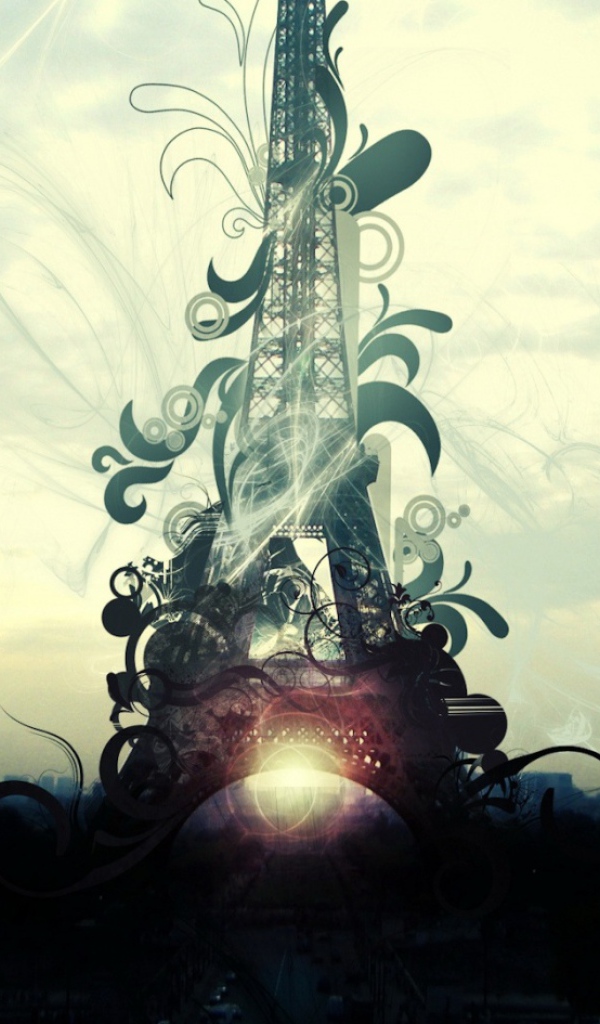 Парижская Башня в сумраке