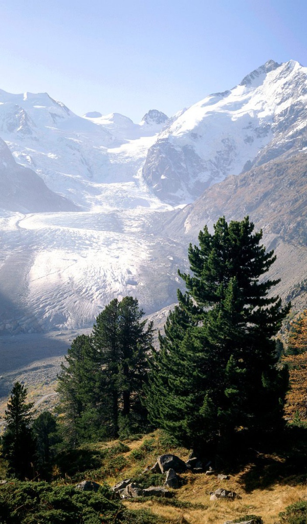 Piz Бернина, Ледник Monteratsch, Engadine