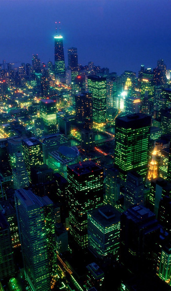 После наступления темноты в Чикаго США