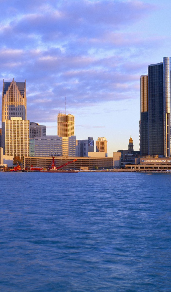 Детройт в восходе солнца США