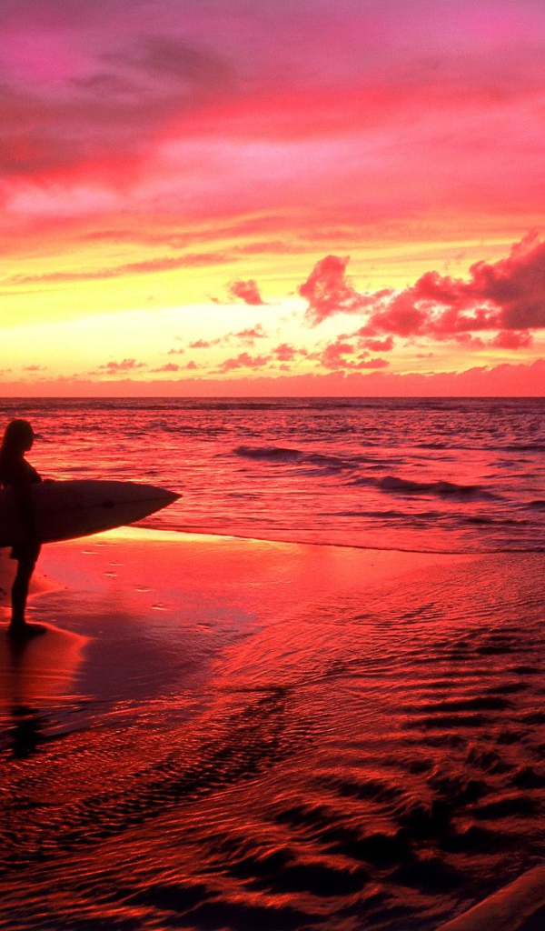 Серфингист в Сумерках, США