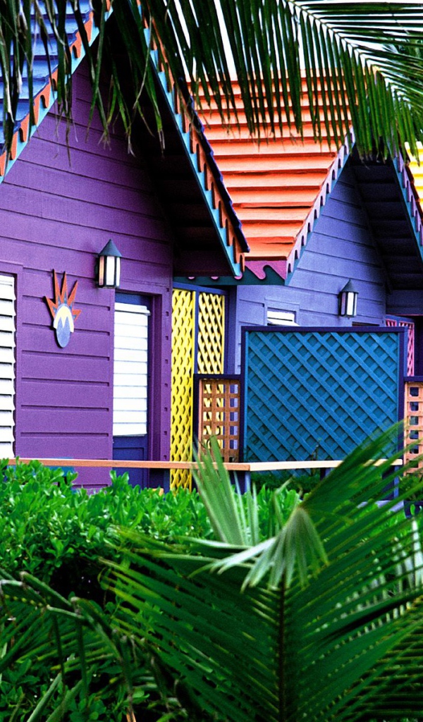 Цветные домики отдыха