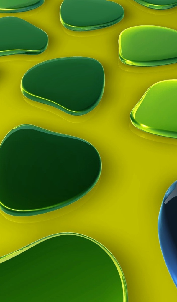 Капли зеленого металла