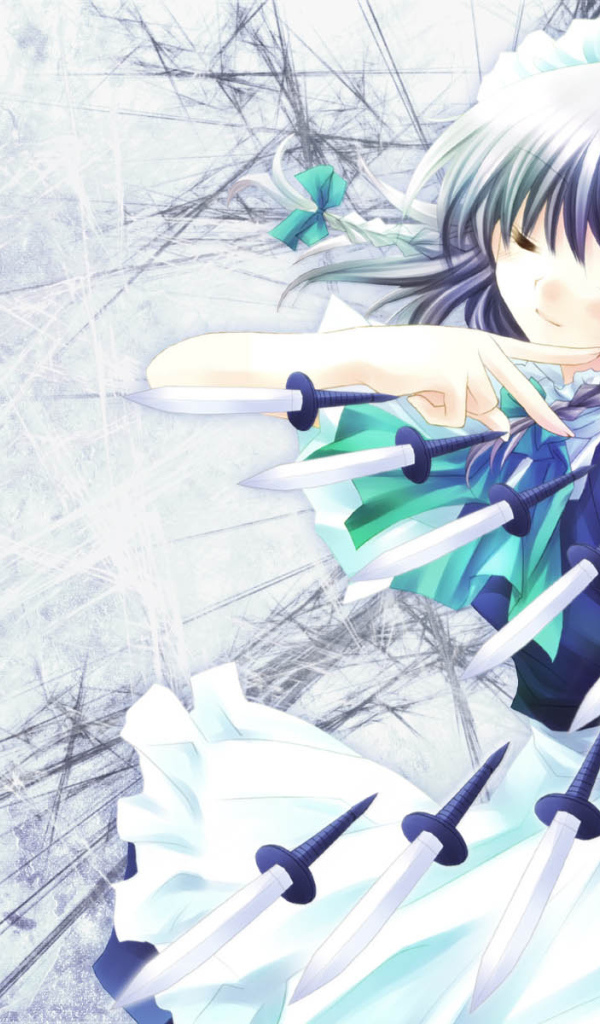 Аниме Школьница с ножами