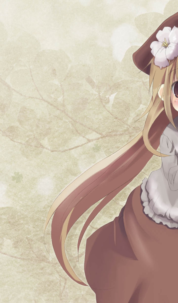 Аниме Девушка в коричневой шляпе