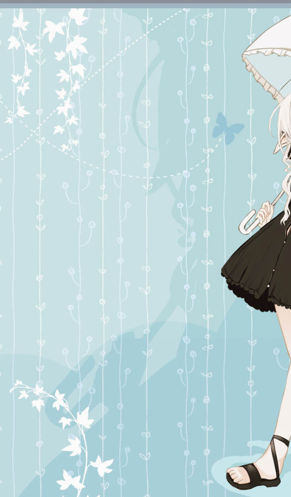 Аниме Девушка с зонтиком