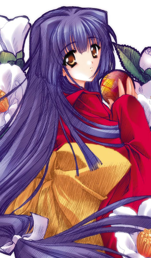 Рисованная девушка аниме