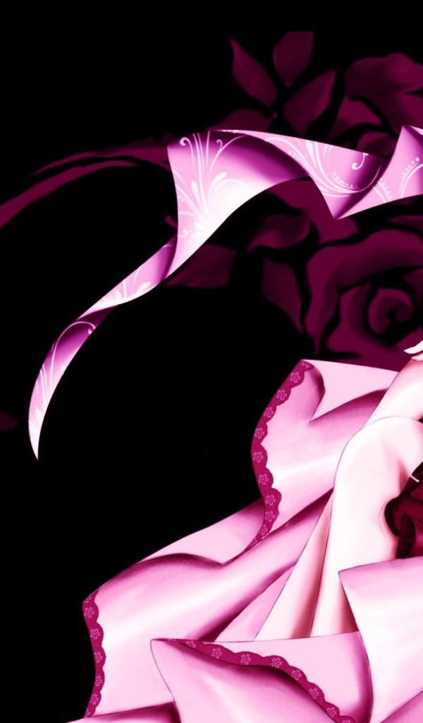 Розовое платье