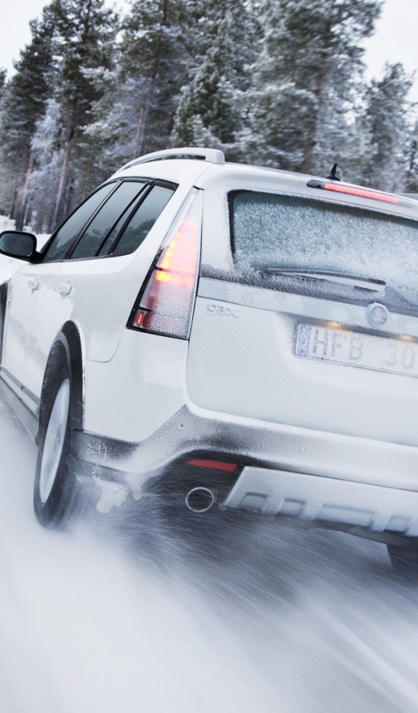 На заснеженной дороге