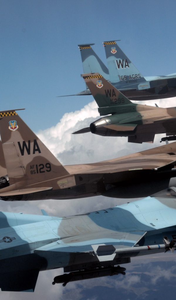 Истребители F18 и F16