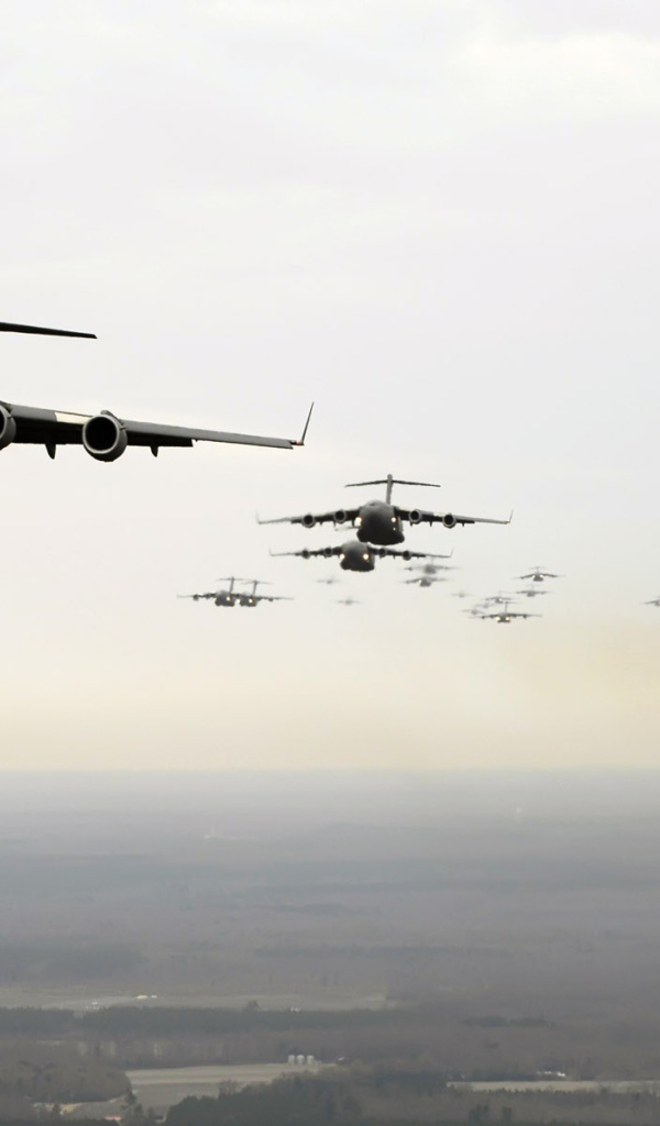 Военная авиация / стая самолетов