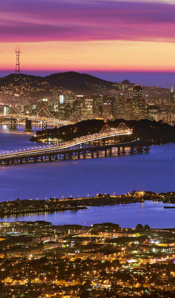 Яркие городские огни