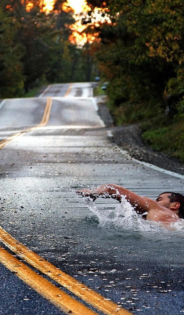 Заплыв по дороге