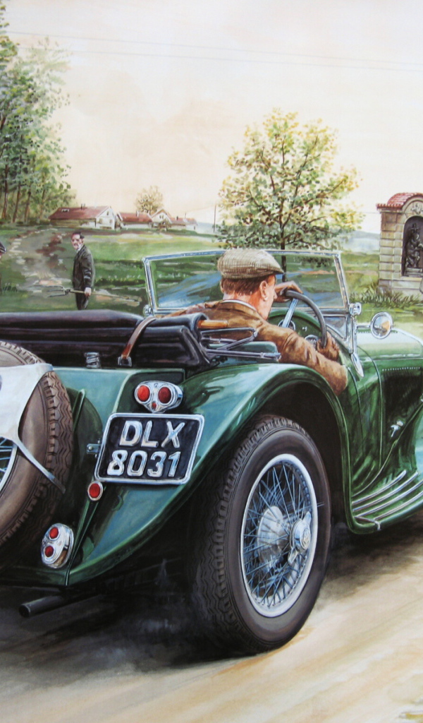 Зеленый классический авто