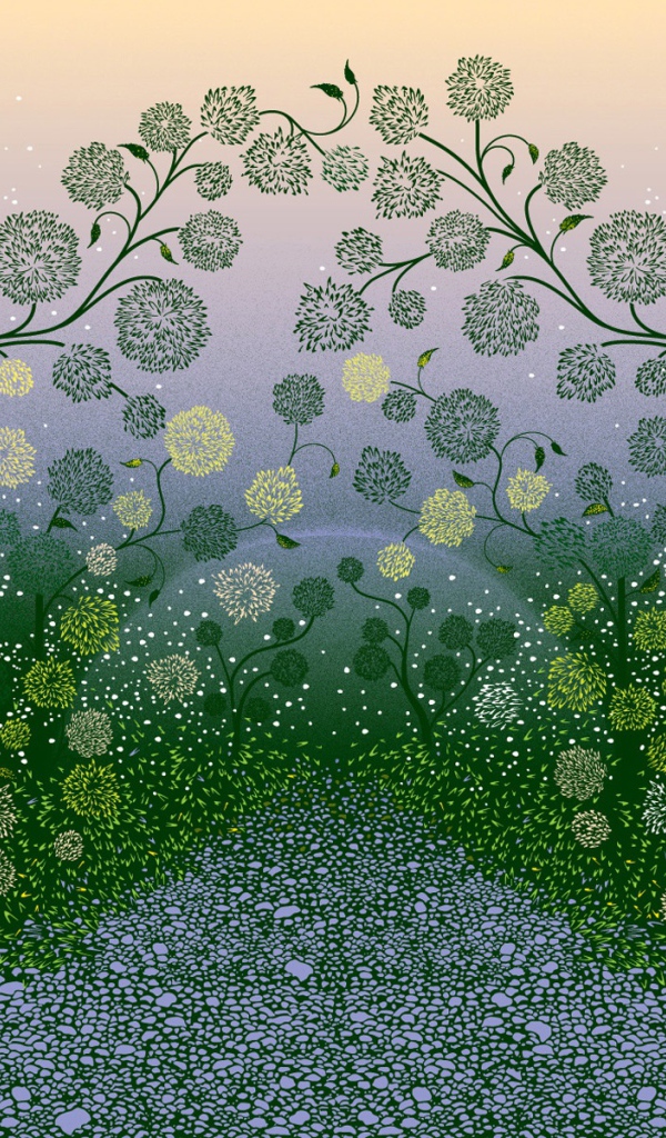 В зеленом саду