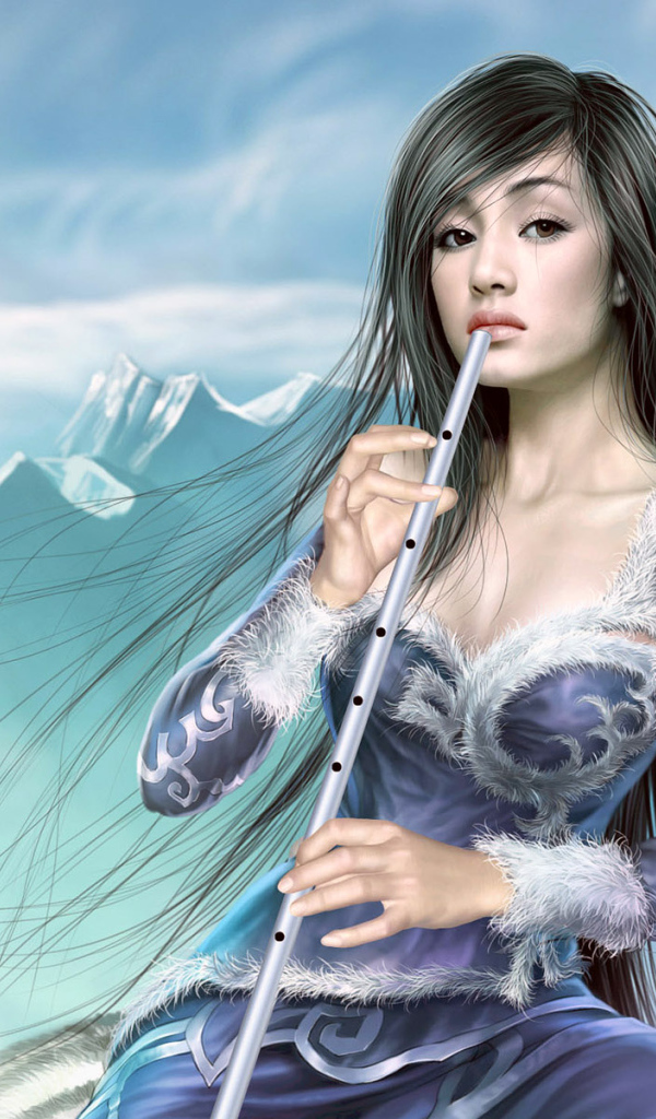 Девушка с музыкальным инструментом