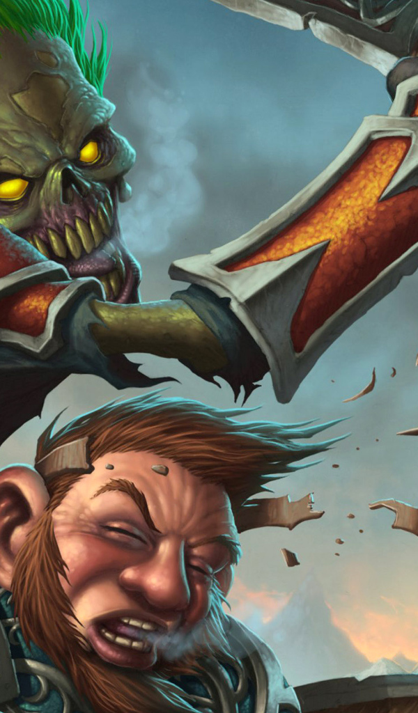 Сражение гнома с воином тьмы