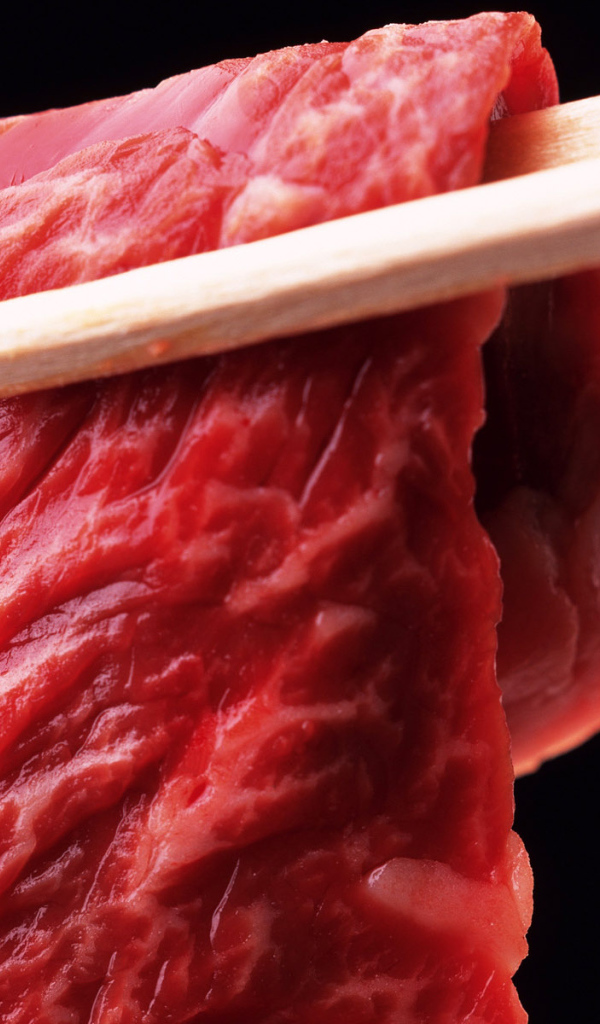 Кусочек мяса на палочках