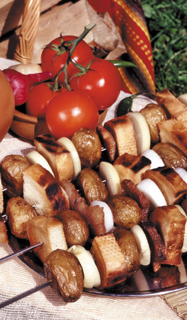 Барбекю мясо хлеб