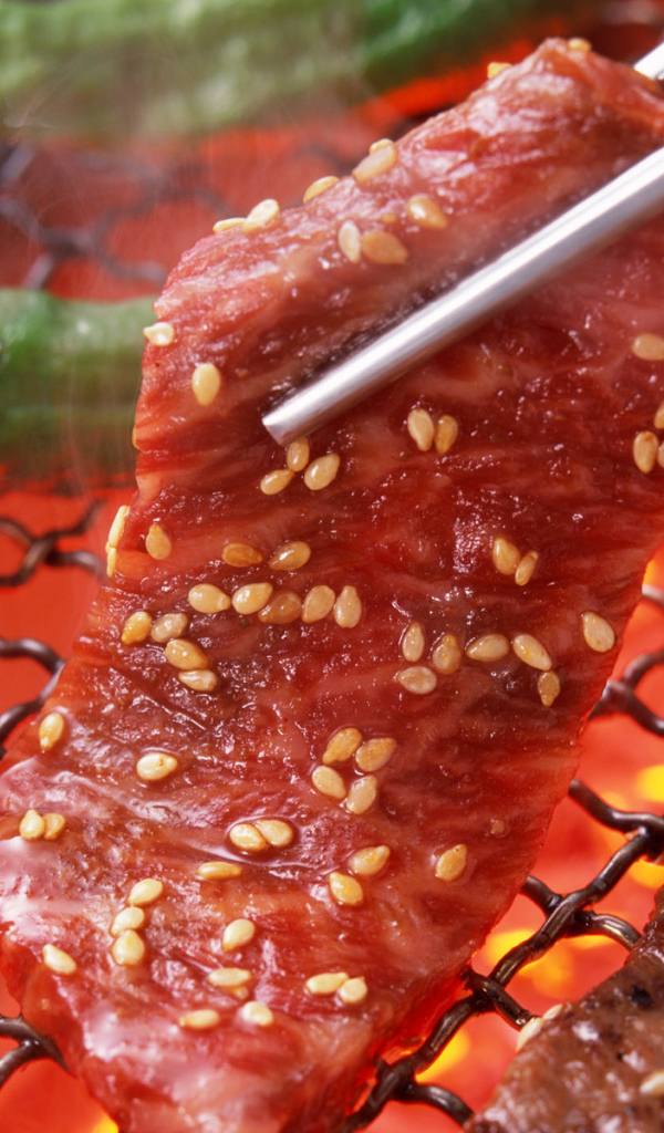 Жаренный мясной кусочек барбекю