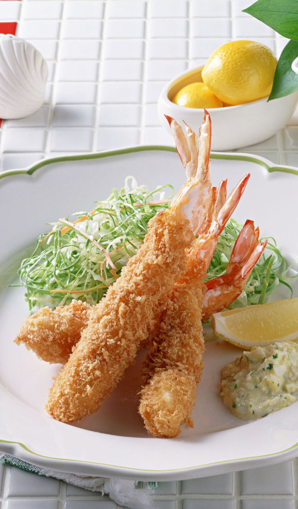 Жаренные креветки