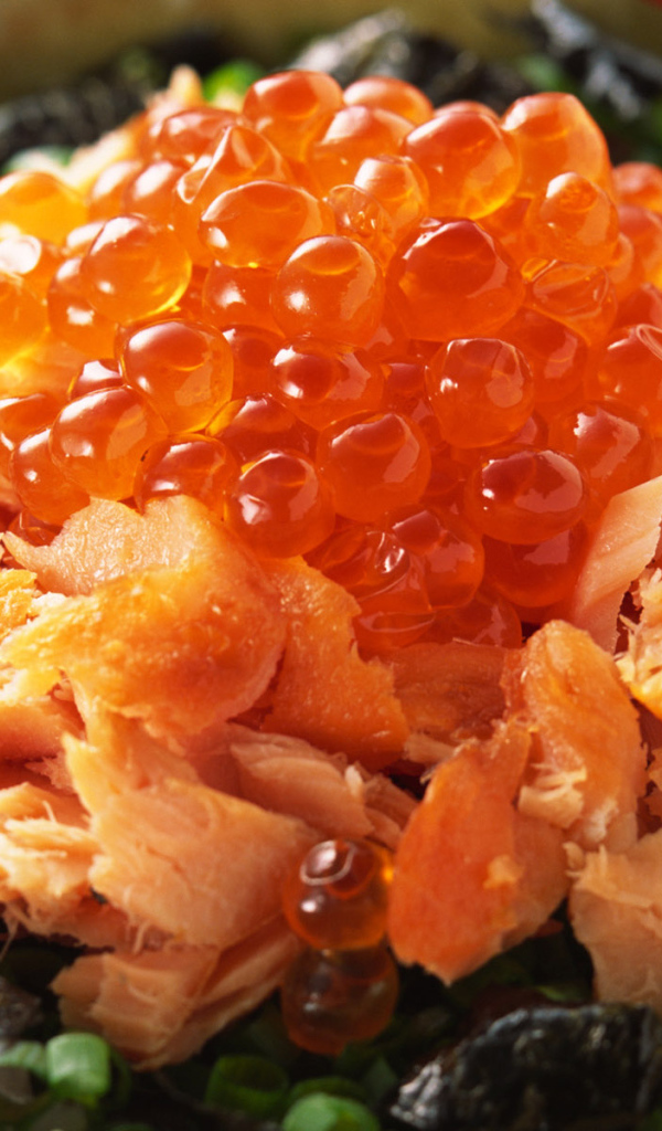 Красная икра с луком