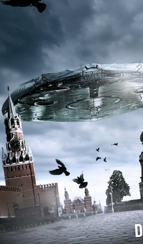 НЛО Москва Кремль Photoshop